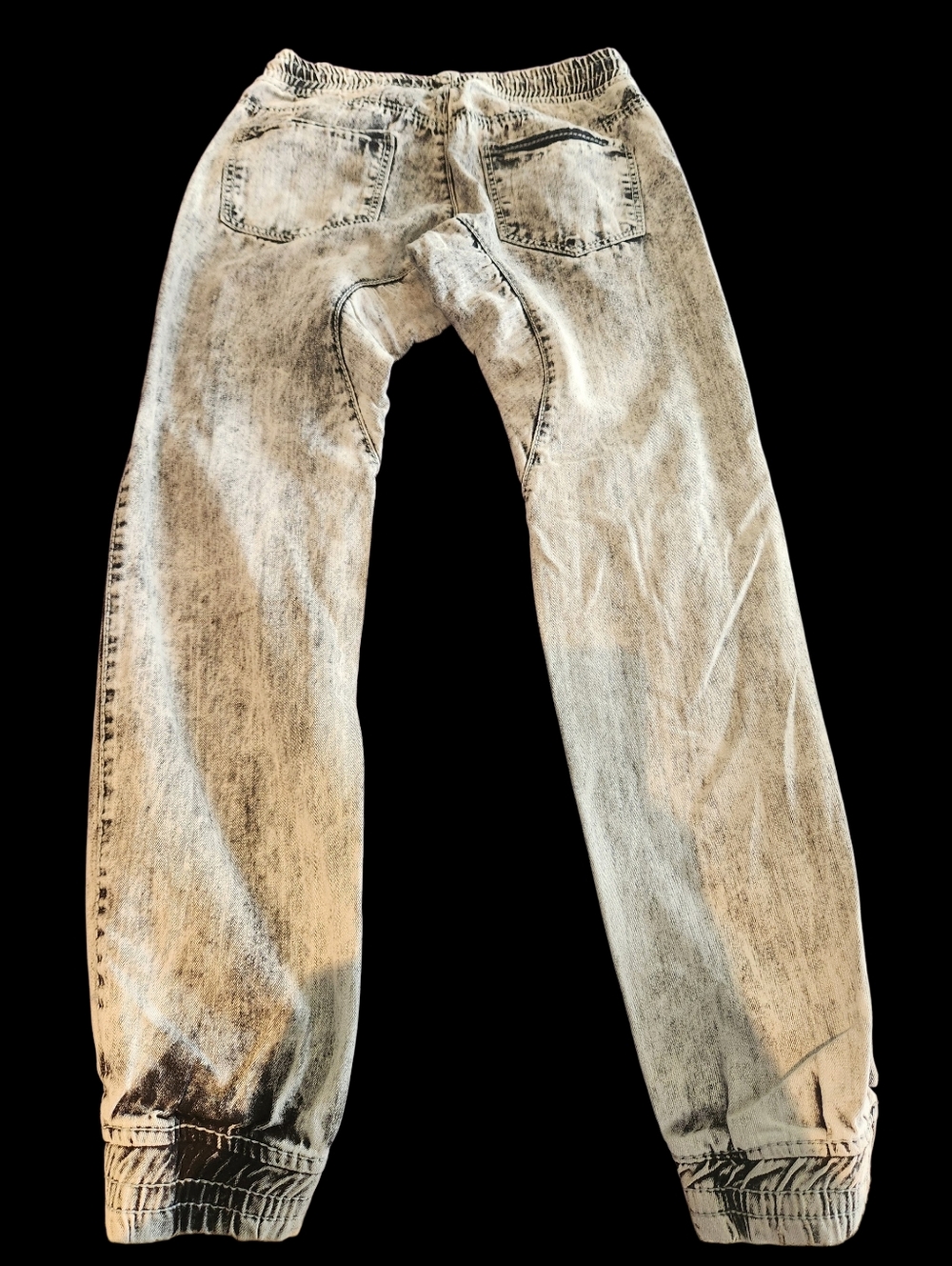 Smoke Rise, Men's Washed Light Gray Jogger Jeans - M 30-32